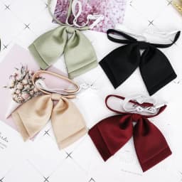Ladies Bank New Solid Collar Bow Tie Women's Cute Bow-knot Japanese Girl Bowtie Butterfly Cravats Suits Jk Uniform Accessories