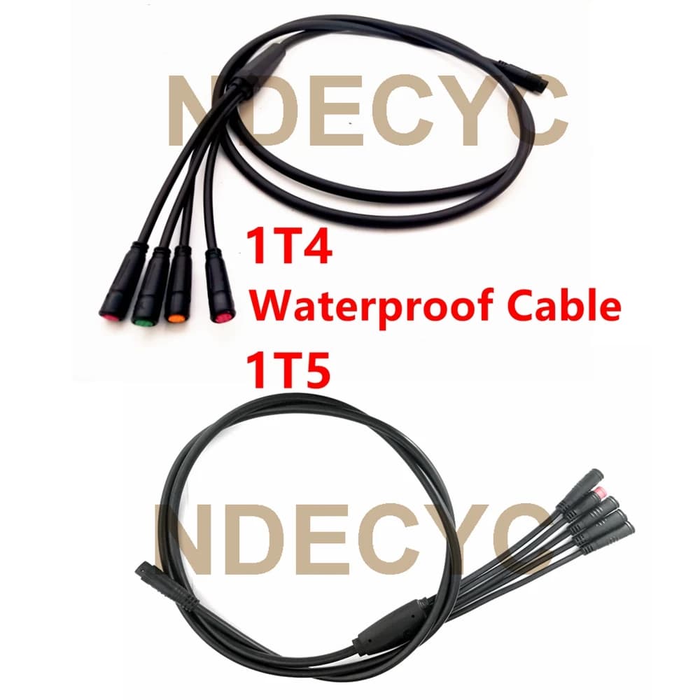 Ebike 1T4 1T5 Julet Waterproof Cable 2 3 4 5 9 Pin Extension Cable for Display Controller Brake Light Throttle Conversion Line