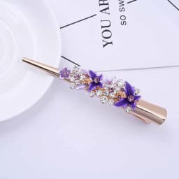 Women Gem Butterfly Steel Hair Clips Pins Hairpins Chinese Vintage Crown Wedding Classical Crystal Spring Clip Hair Accessories