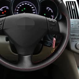 Hand Sew Genuine Leather Steering Wheel Cover For Lexus RX330 RX400h RX400 2004-2007 Toyota Corolla Verso 2006 Camry 2004-2006