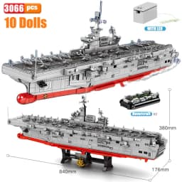 SEMBO Shandong Aircrafted Carrier Modular Building Blocks Military Navy Battleship Model Bricks WW2 Soldiers Toys For Kid Gift