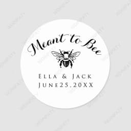 Personalized Meant To Bee Labels Honey Wedding Favors Stickers Custom Text Marriage Labels Glossy/Kraft Paper