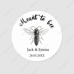 Personalized Meant To Bee Labels Honey Wedding Favors Stickers Custom Text Marriage Labels Glossy/Kraft Paper