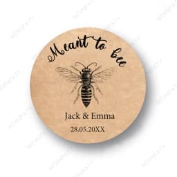 Personalized Meant To Bee Labels Honey Wedding Favors Stickers Custom Text Marriage Labels Glossy/Kraft Paper