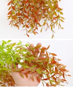 Simulation Plant Willow Leaf Vine Wedding Decoration Wall Hanging Plastic Green Leaf Vine Hanging Christmas Decoration