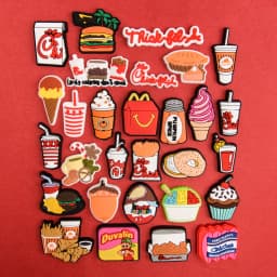 1 Pcs Fast Food Shoe Charms Burger Chicken Fries Drinks Shoes Decorations Clogs Sandals Bracelets Accessories Kids Party Gifts