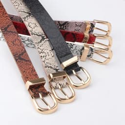 Trend new Ladies Belt snake pattern PU leather Pin buckel Belt Fashion simple jeans belt wind Women's Belt