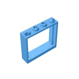 Gobricks GDS-780 FRAME 1X4X3 - 1x4x3 Window compatible with lego 60594 children's DIY Educational Building Blocks Technical