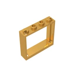 Gobricks GDS-780 FRAME 1X4X3 - 1x4x3 Window compatible with lego 60594 children's DIY Educational Building Blocks Technical
