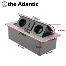 Countertop Socket Aluminum EU Standard With USB Hidden Type Table Socket Popsocket Office Kitchen Cabinet Desktop Outlet