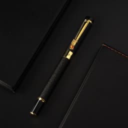 New Luxury Pen High Quality Frosted Golden Dragon Business Office Fountain Pen Student School Stationery Supplies Ink Pens