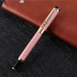 New Luxury Pen High Quality Frosted Golden Dragon Business Office Fountain Pen Student School Stationery Supplies Ink Pens