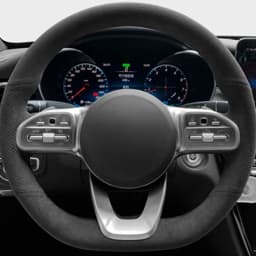 Non-Slip Suede Leather Braid Car Steering Wheel Cover For Mercedes-Benz S-Class W222 GLC A-Class W177 C-Class W205 E-Class W213