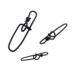20pcs Black Fishing Snap Swivels Double Insurance Inside Lock Snap Stainless Steel Fishing Swivel Hook Lure Fishing Connector