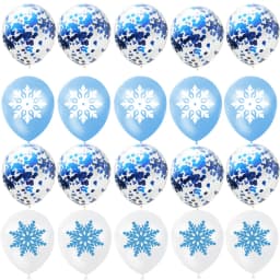20pcs 12inch Christmas Snowflake Latex Balloons Frozen Birthday Supplies New Year Party Decor Wedding balloon New Year Air Globo