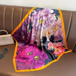 Print 70cm Silk Satin Headkerchief Women Luxury Design Neck Tie Scarf Female Hair Hand Wrist Foulard Shawl Hijab Bandana New