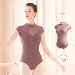 Women Ballet Leotards Lace Splice Gymnastics Bodysuit High Necked Ballet Bodysuits Adult Dance Wear Elegant Dance Costume