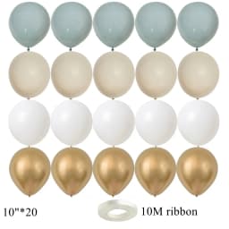 15/20PCS 10inch Retro Balloon Set Vintage Blue Series Balloons for Wedding Happy Birthday Party Decoration DIY Gifts Supplies