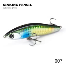 Hunthouse Pencil Fishing Lure Sinking Hard Bait 70mm/95mm Long Casting Stickbaits Trolling Wobbler Saltwater Seabass pike Tackle