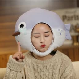 Cartoon Plush Headwear Cosplay Party Funny Eggplant Food Hat Cap Pineapple Popcorn Chips Headdress Photo Performance Prop