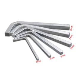 3/4/5/6/7/8/10mm L Shape Square Head Wrench Square Key 4 Point Wrench Screwdriver Set For Tightening Screws Herramientas Navaja