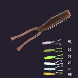 Fishing Soft Lures AJING Rockfish 20pcs/lot 0.3g 40mm Twin Tail Artificial Wobbler Ocean Rock Silicone Shad Worm Bait