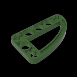 Gobricks GDS-970 Technical,Liftarm, Modified L-Shape Quarter Ellipse Thin 3 x 5 compatible with lego 32250 DIY Educational Block