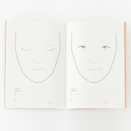 A4 Make Up Face Chart Art Cosmetic Beauty Facechart Book, 30 Sheets Paper
