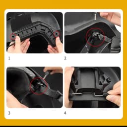VULPO Tactical FAST Helmet Side Guide Rail ARC Helmet Mount Rail Airsoft Helmet Accessories