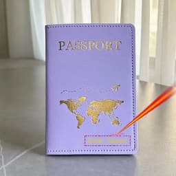 Cute Personalised Passport Cover Women with Names Engraved Passport Holder for Couples