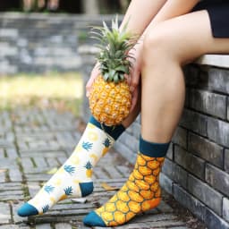 mandarin duck Men's and Women's Socks Original AB Trendy Socks Medium High Tube Socks Flower Fruit Animal Cartoon Cotton Socks