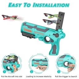 Children's Toy Ejection Aircraft Shooting Game Outdoor Parent-child Sports Toy Boy Gift Shooting Aircraft Set