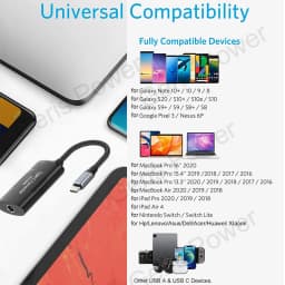 100W DC to USB C Power Adapter Converter for Macbook Lenovo Hp Asus Huawei Laptop Tablet Phone Type C QC3.0 Fast Charging Cable