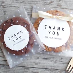 100Pcs Transparent Dot Candy Cookies Self Adhesive Gift Bag Pouches Wedding Brithday Gifts Packaging Bags Biscuits DIY Baking