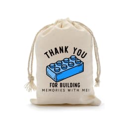 5pcs Thank You for Building Memories with Me Bags Boy Girl 5th 6th 7th 8th Brick or Blocks Birthday Party Decoration Gift