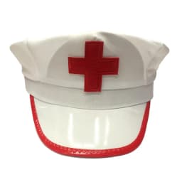 Red Cross Doctors Nurses Hats for Carnival Christmas Party Cosplay Cap Cotton Plaid Badge Role-play Funny Berets