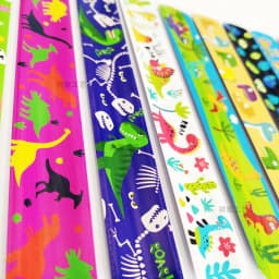 12pcs Cartoon Dinosaur Slap Bracelets Gifts Dinosaur Party Decoration Kids Boys Happy Jungle Safari Dino Birthday Party Favors