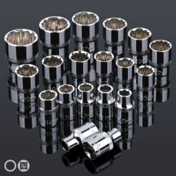 Binoax 1/2" Drive 12 Point Short Socket Bit 8-32mm Ratchet Wrench 12 Tooth Socket Set for Car Auto Repair Hand Tool