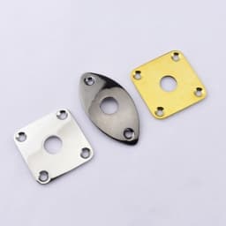 1 Set Flat / Curved Stainless Steel Jack Plate For Electric Guitar Bass - Made in Japan by GOTOH