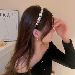 Circle Square Rhinestone Headband Flash Hair Head Party Wedding Hair Accessories