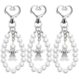50/20 Sets Cute Angel Keychains with Favor Boxes and Thank You Cards Baptism Bridal Shower Wedding Gender Reveal Party
