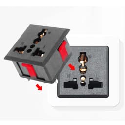 1Pcs Universal US UK EU AC Power Panel Outlet American Japan Australian British Germany French Brazil Electrical AC Socket 13A