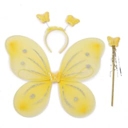 3Pcs/Set Fashion Butterfly Wings Fairy Wand Dressing Up Girl Ladies Fancy Dress Set Princess Hair Hoop Cosplay Party Decor