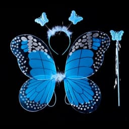 3Pcs/Set Fashion Butterfly Wings Fairy Wand Dressing Up Girl Ladies Fancy Dress Set Princess Hair Hoop Cosplay Party Decor