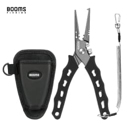 Booms Fishing G5F7 Fishing Pliers and Fish Gripper Compose Tools Set with Lanyard Sheath Anti-Rust Anti-Corrosion Safer For Fish