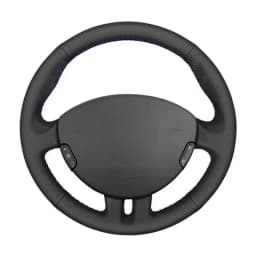 No-Slip Black Artificial Leather Braid Customized Car Steering Wheel Cover For Renault Clio 3 2005-2013 Clio 3 RS 2005-2013