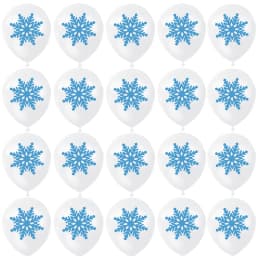 20pcs Christmas Party Decoration Frozen Snowflake Latex Balloons Birthday Baby Shower Wedding Decor Kid Toys Gifts Supplies