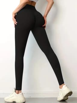 High Waist Butt Lifting Yoga Pants Ruched Peach Hip Quick Dry Breathable Stretch Sports Leggings for Gym Workout