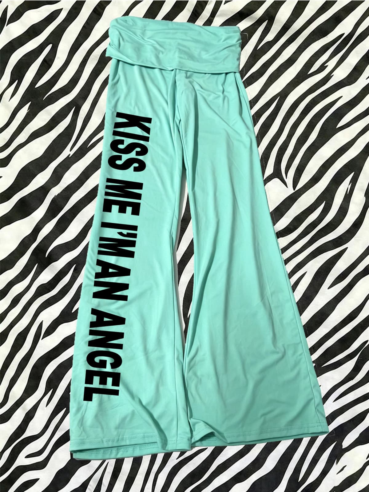 Autumn fashion gothic style sweet fashion American retro 2000s trend letter printed flared pants hip-hop street cool girl emo