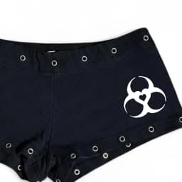 Y2K Millennium Sexy Slim Fit Versatile Low Waist Gothic Hip Hop Street Women's Fashion Black Casual Fashion Willow Nail Print